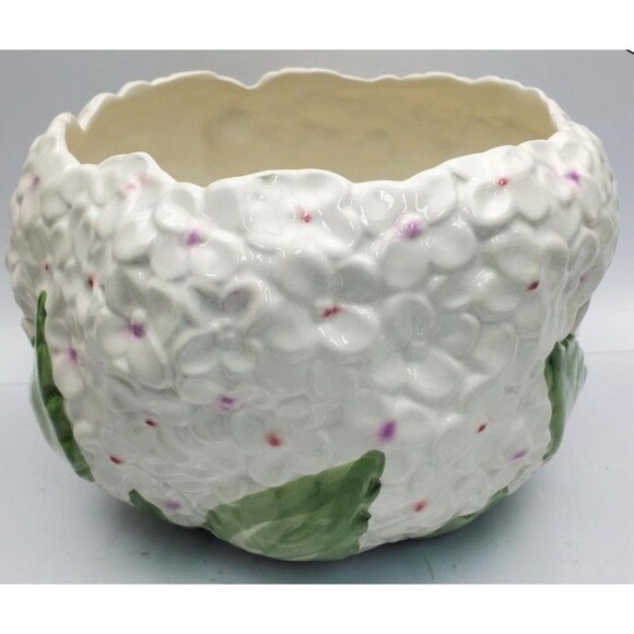 1970 SAFARIL Made in Portugal HYDRANGEA Porcelain Bowl Planter VTG Bloomingdales - Picture 1 of 7